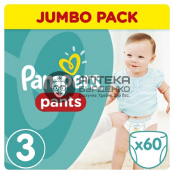 Фото товара Памперс (pampers) трусики pants midi 6-11 кг. 60 шт.