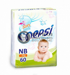 Фото товара Mepsi подгузники до 6 кг 60 шт