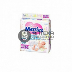 Фото товара Merries Подгузники для новорожденных 0-5 кг 90 шт
